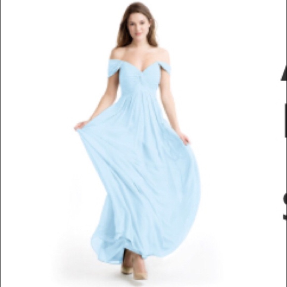 AZAZIE KAITLYNN bridesmaid dress in Sky Blue.